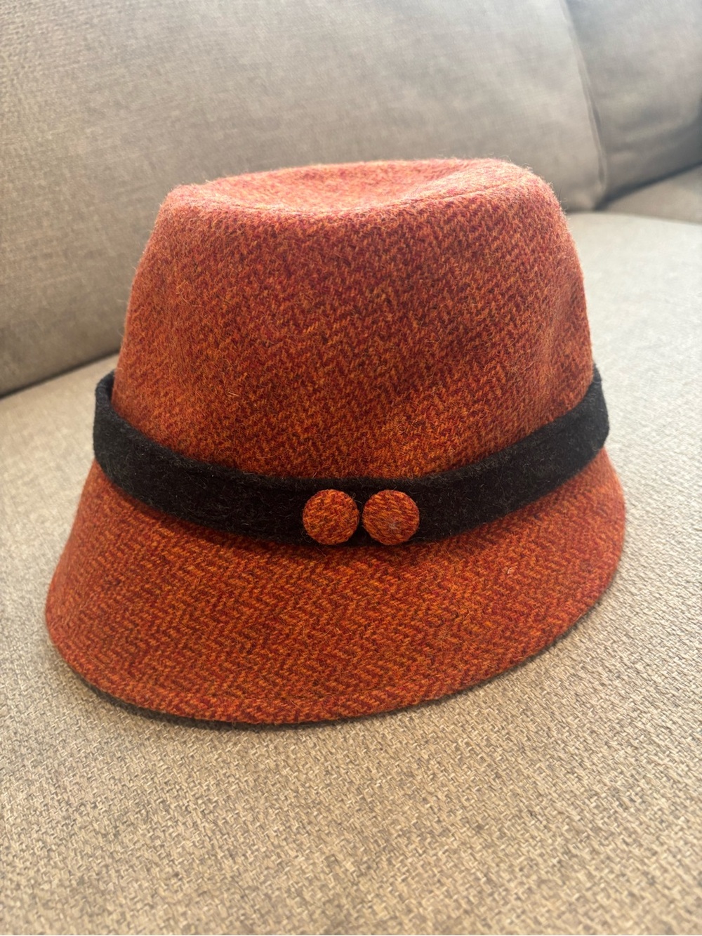 Clodagh Orange Wool Hat - LIKE NEW